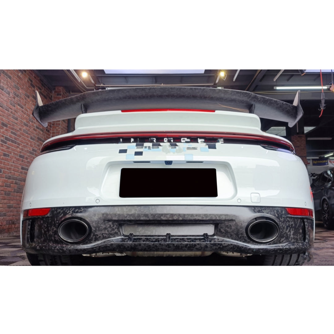 Prepreg Carbon Fiber  De Style Diffuser-  Porsche 992 Carrera S Sport