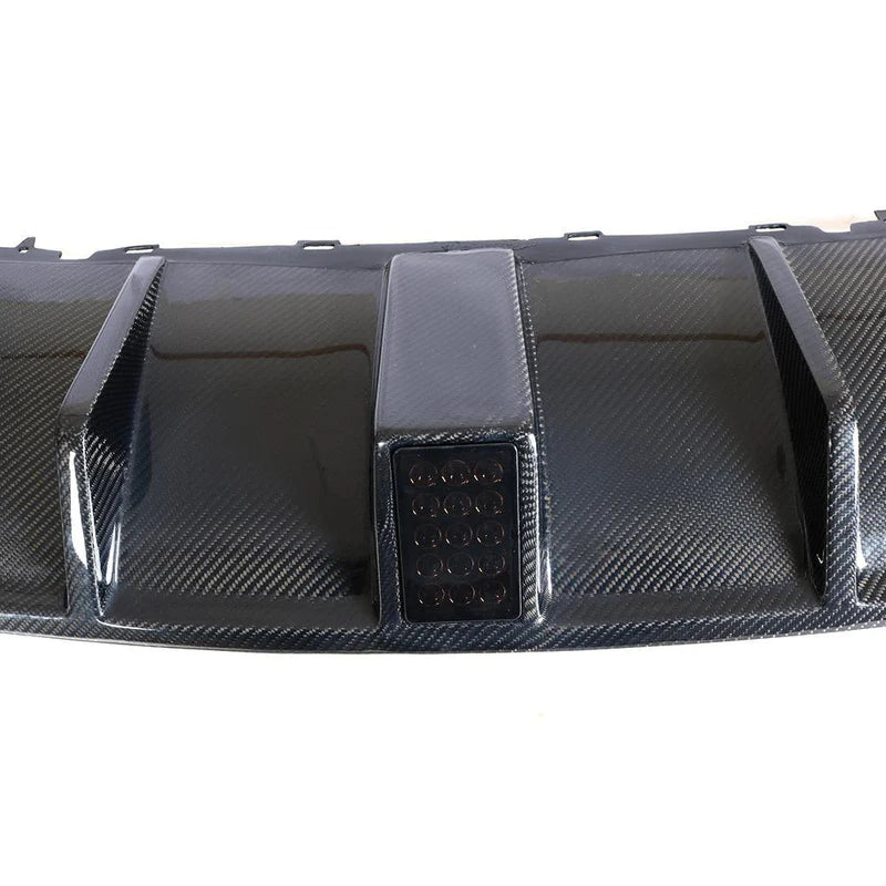 Carbon Fiber Rear Diffuser w/ Brake Light - Audi S3 / A3 S Line
