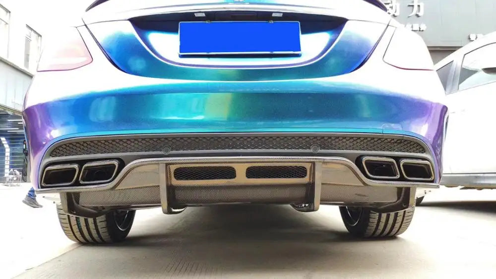Carbon Fiber Rear Undertray diffuer - Mercedes Benz W205 C63 AMG Sedan 4-Door 15-18