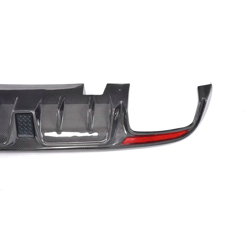 Carbon Fiber Rear Diffuser w/ LED - Mercedes Benz C300 C400 C450 C43 C63 AMG Sedan 4-Door 15-17