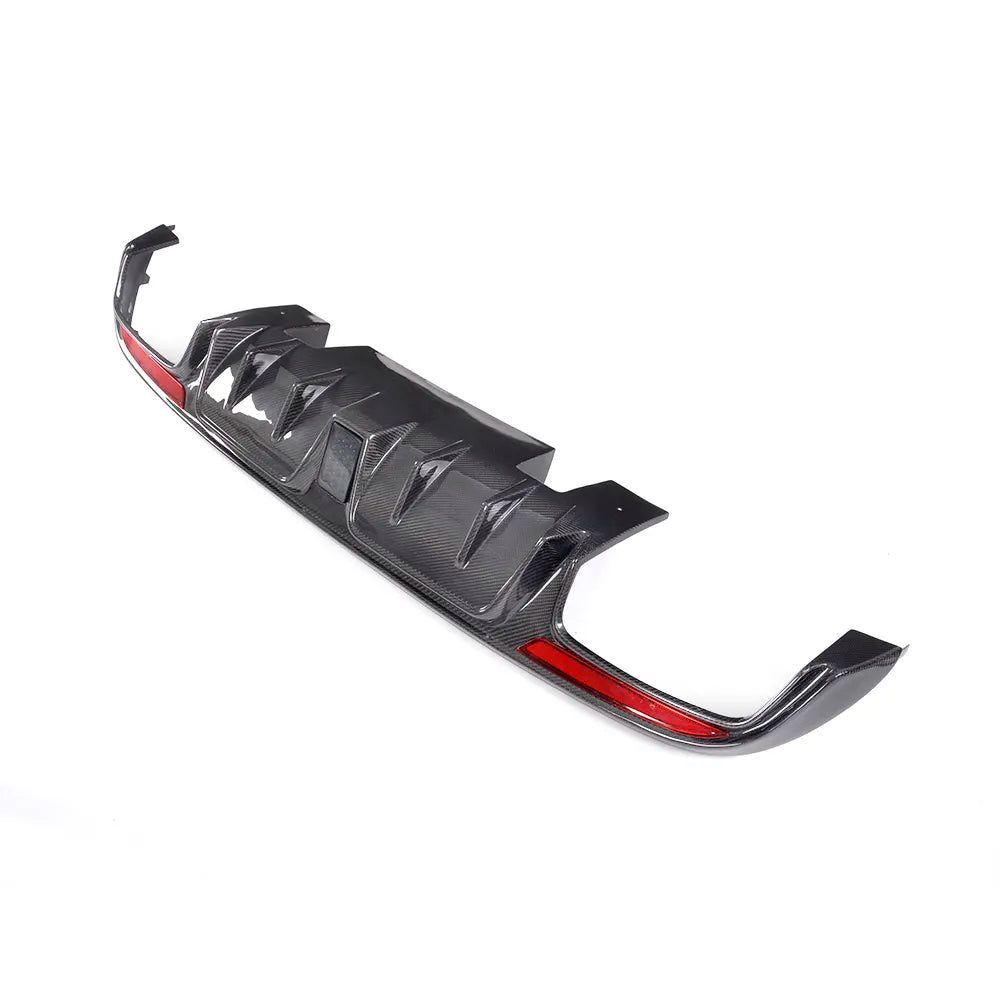 Carbon Fiber Rear Diffuser w/ LED - Mercedes Benz C300 C400 C450 C43 C63 AMG Sedan 4-Door 15-17