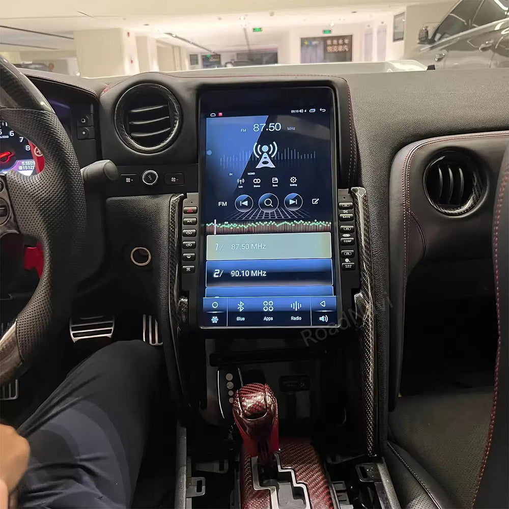 13.6'' Car Multimedia Screen Upgrade for Nissan GTR GT-R 2011-2017 Android Carplay GPS Navi 4G 360