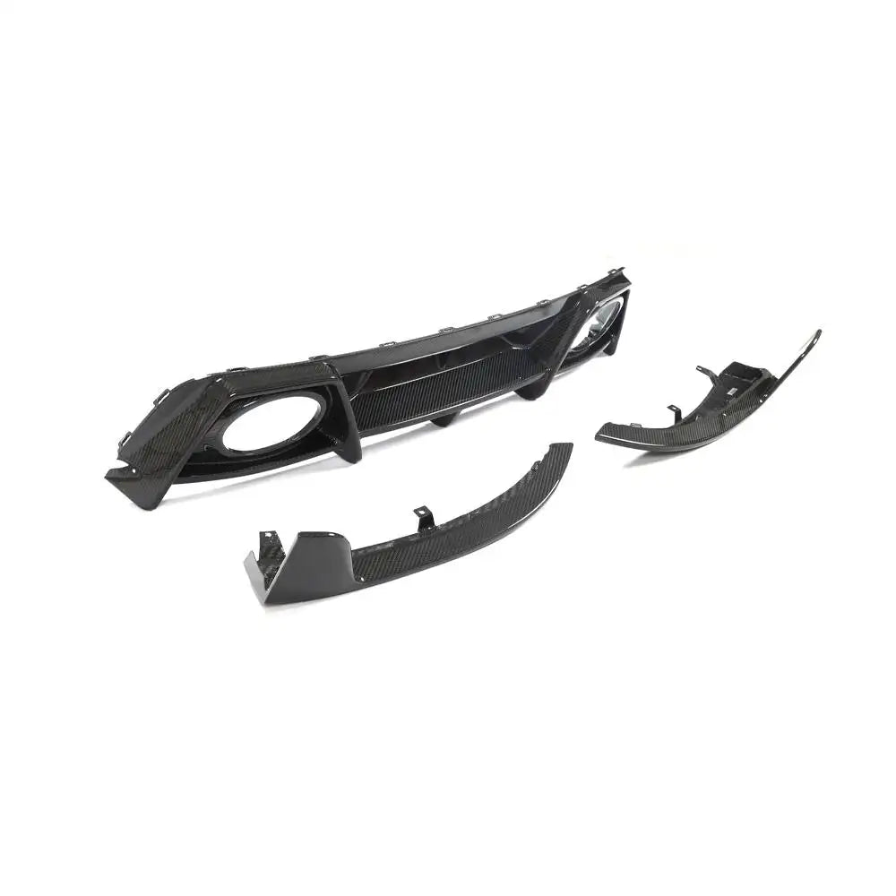 Prepreg Carbon Fiber Rear diffuser w/ Side Canard - Porsche 911 992 Turbo S Coupe 2019-2021