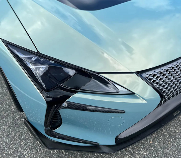 prepreg Carbon Fiber Front Bumper Canards Trim - Lexus LC500 LC500H