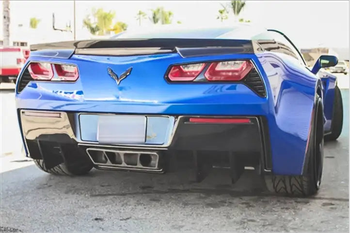 Carbon Fiber R Style Rear Diffuser - 2014-2019 Chevrolet Corvette C7