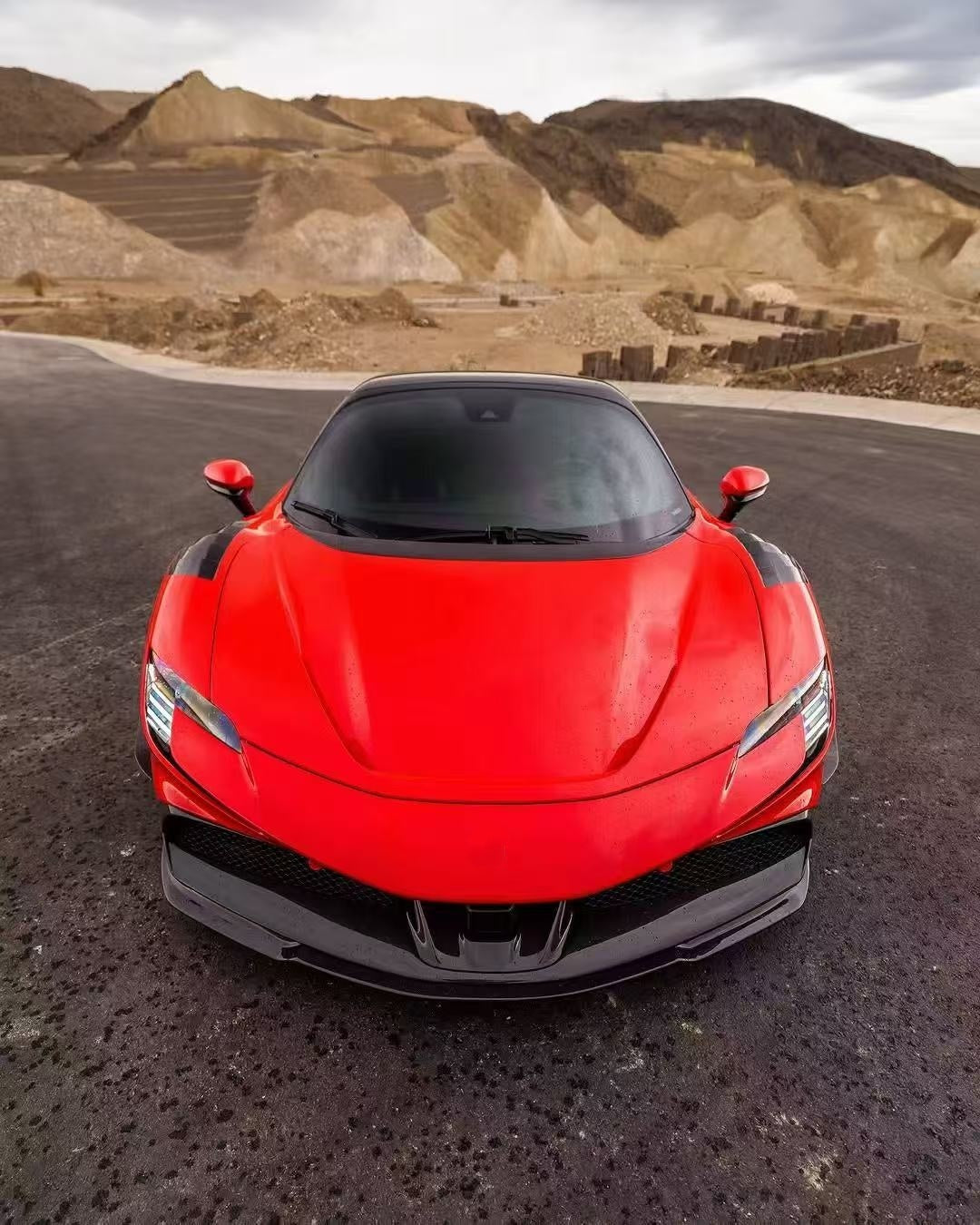 Ferrari SF90 Dry Carbon Fiber RY Style Body aero Kit