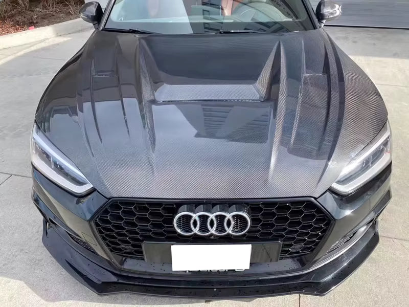 Carbon Fiber Vented Front Engine hood - Audi A5 S5 RS5 2017-2024  B9 B9.5