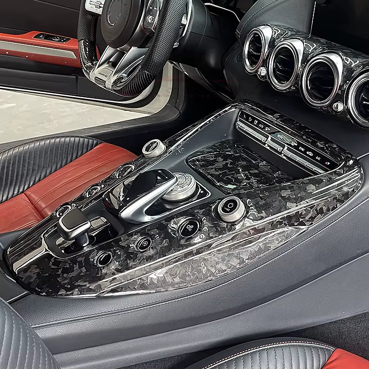 Carbon Fiber Center gear Panel Shifter Interior Cover - Mercedes Benz AMG GT GTS GTR 2016-2018