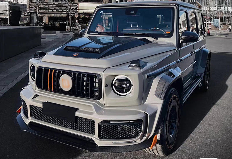 Prepreg Carbon Fiber BB G900 Rocket Style Front Lip - Mercedes Benz G Wagon W464 AMG G63