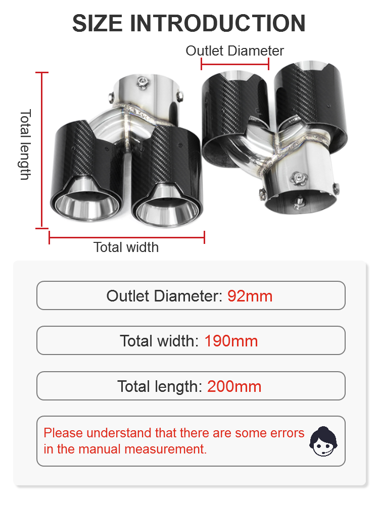 Carbon Fiber MP Muffler Tips Exhaust Tips -  BMW X3 X4 G01 G02 M40i