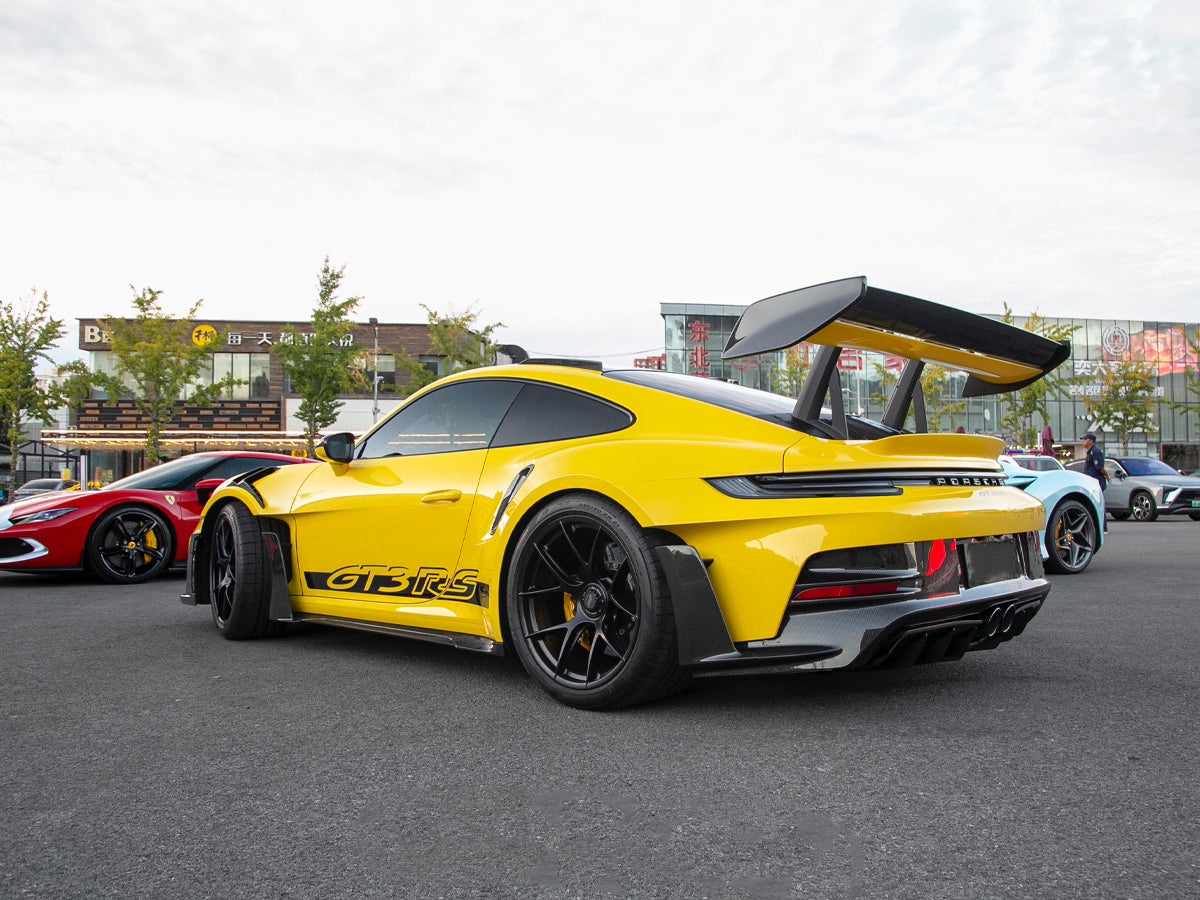 Dry Carbon Fiber Aerodynamic Rear Wing Side Cover Blade - Porsche 992 GT3RS