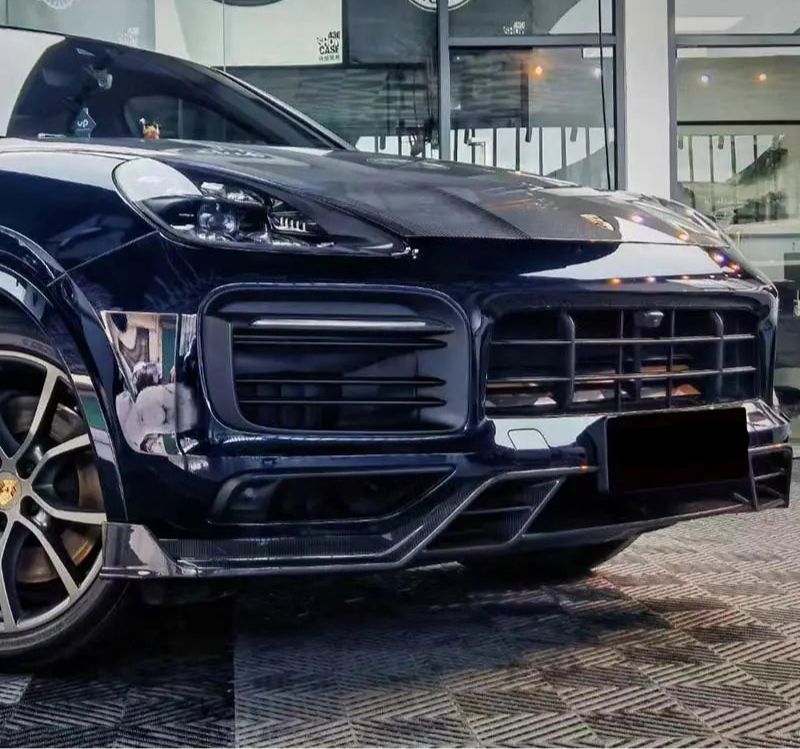 Paktechz Dry Carbon Fiber Front Splitter Lip - Porsche Cayenne S GTS Couper 9YA 9Y0 9Y3