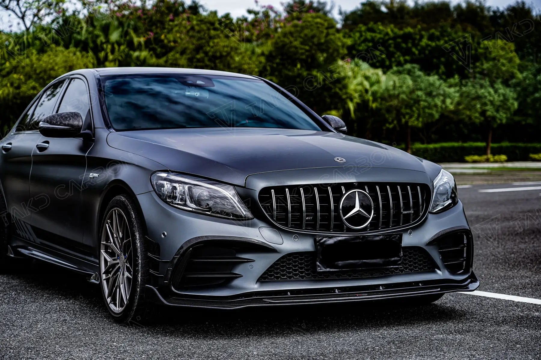 Carbon fiber TK Style front lip - Mercedes Benz AMG C Class C43 Coupe 2019-2023