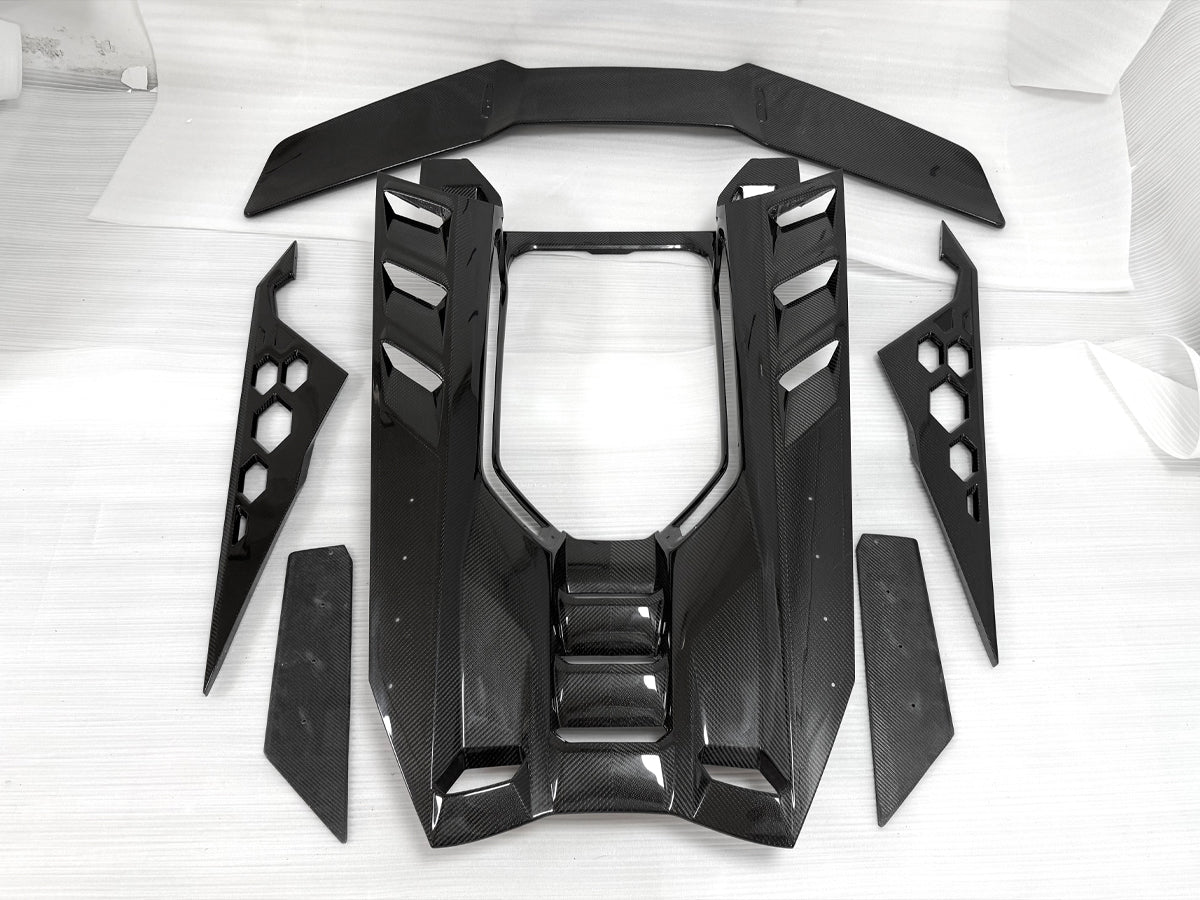 Carbon Fiber DK Style Rear Engine Cover Wing - Lamborghini Revuelto
