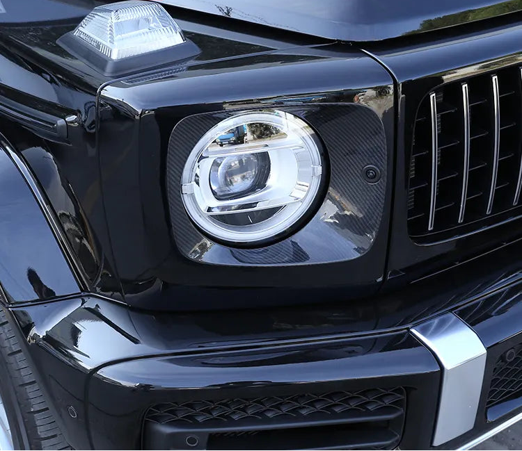 Carbon Fiber Front Headlight Panel Trim - Mercedes-Benz G-Class W463 G63 2019-2023