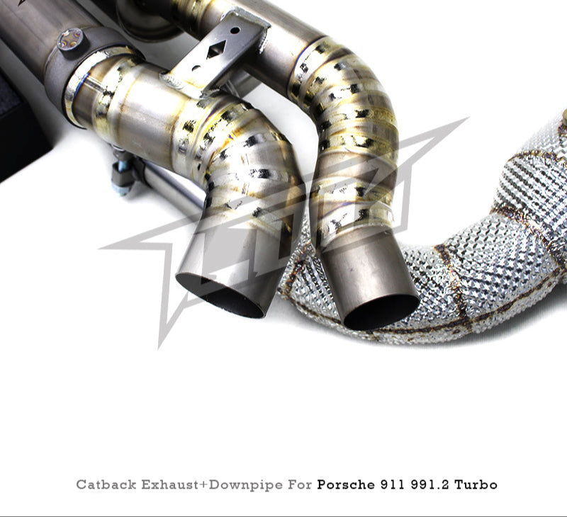 Supersport X Pipe Valved Titanium Valved Muffler System - Porsche 911 991/991.2 Turbo 2017-2019