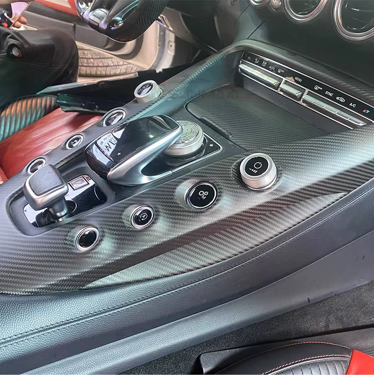 Carbon Fiber Center gear Panel Shifter Interior Cover - Mercedes Benz AMG GT GTS GTR 2016-2018