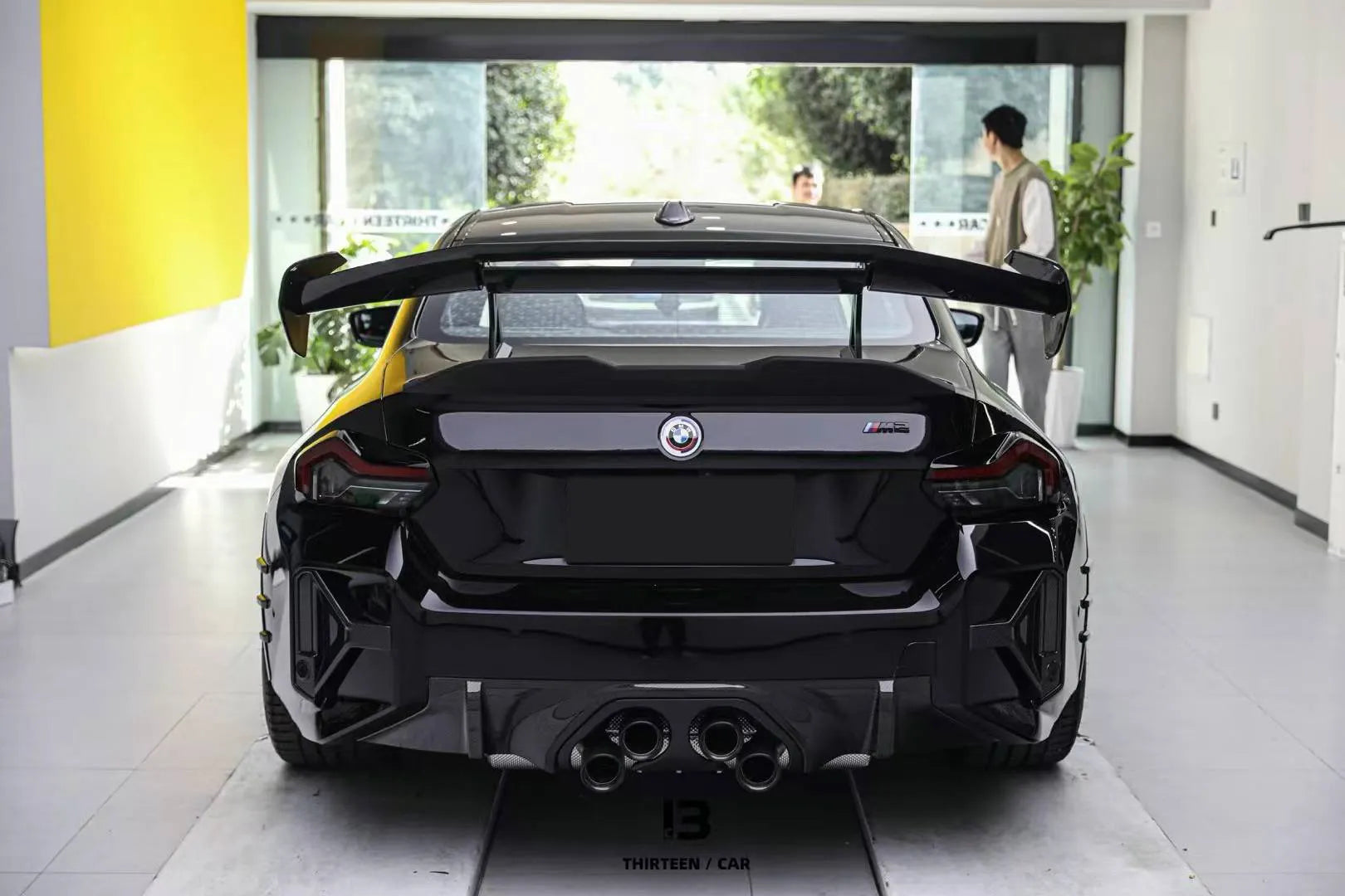 AD Style Carbon Fiber Swan Neck Wing V3 - BMW G87 M2 G80 M3 G82 M4