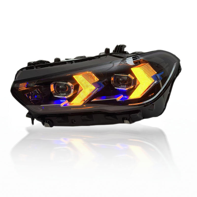 LED Headlight LCI style Dual Color Yellow White DRL Upgrade Replacement - BMW X5 G05