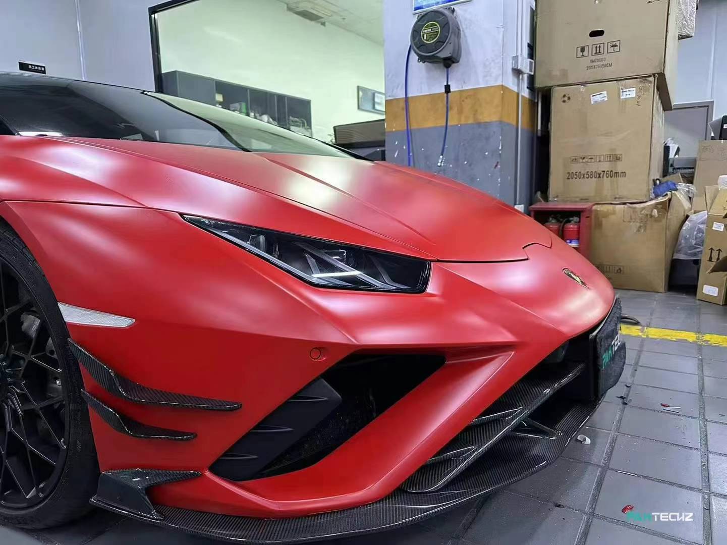 Paktechz Prepreg Dry Carbon Fiber Front Canard - Lamborghini Huracan EVO RWD