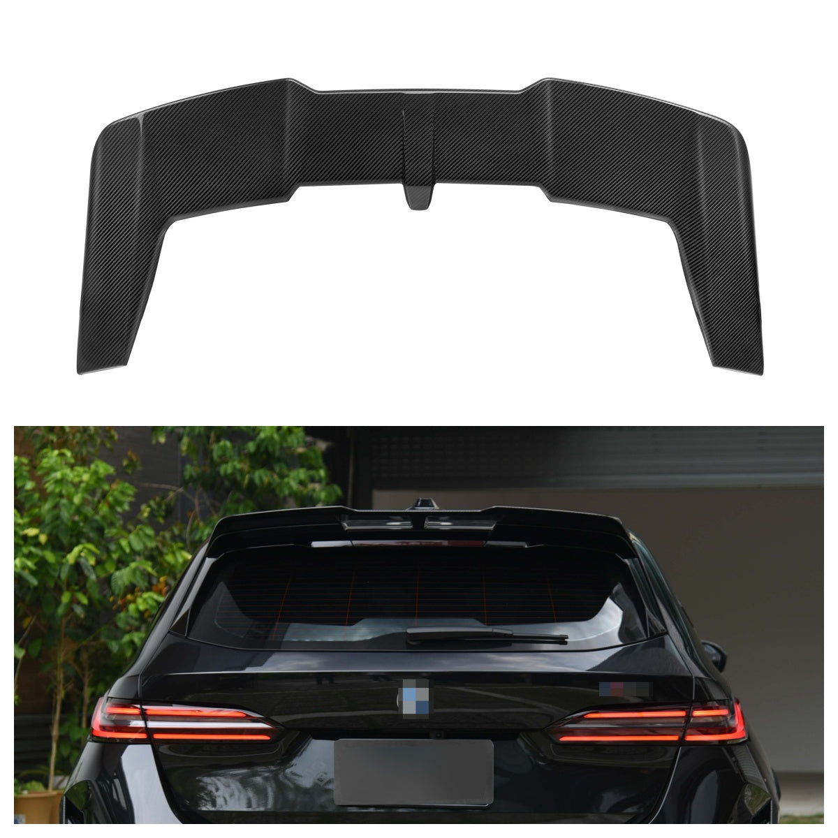 Carbon Fiber SQ Rear Roof Spoiler - BMW M5 G99 Touring 2024+