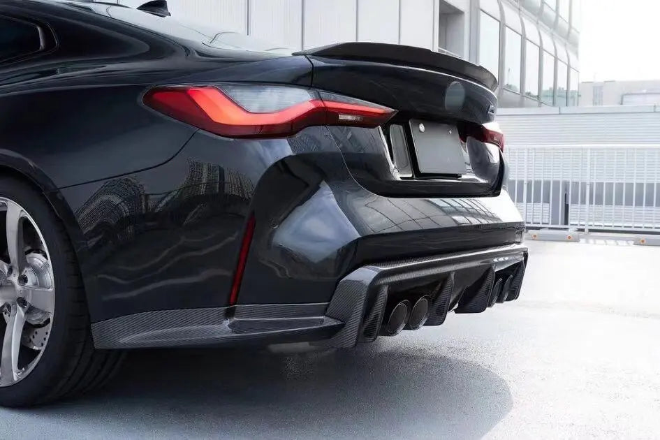 3D Style Carbon Fiber Rear Diffuser + Corner Extension - 2021-2025 BMW G80 M3