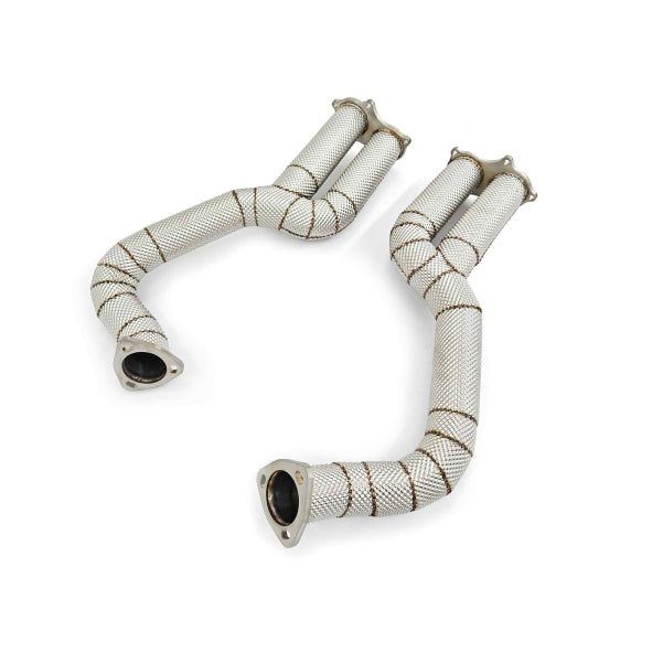 Performance Stainless Steel Catless Over Axle Pipes - Porsche 718 GT4 Spyder GTS 4.0L