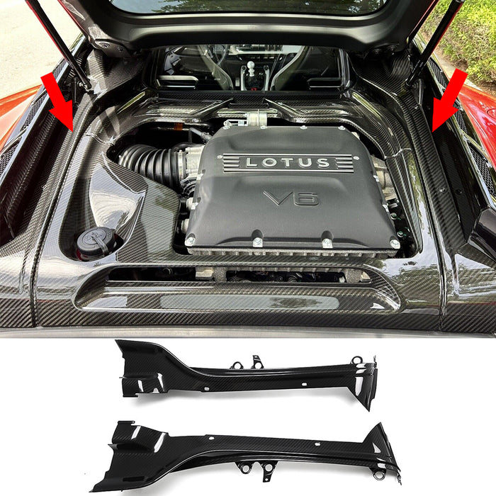 Carbon Fiber Engine Bay Side Trims - Lotus Emira V6 I4 2022 2023 2024