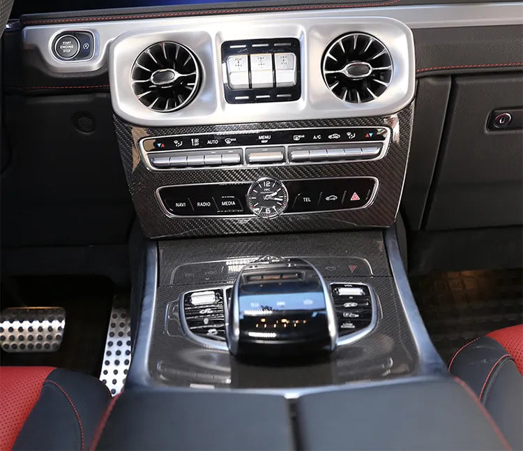 Carbon Fiber Interior Center Console Adjustment Button Panel - 2019-2023 Mercedes Benz G W463 G500 G63