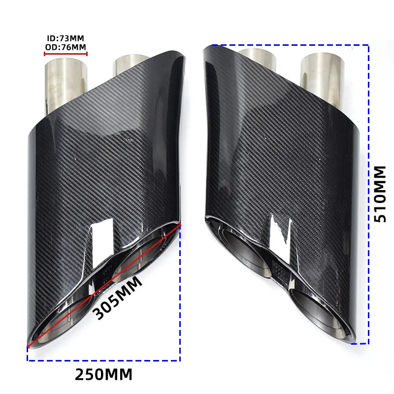 Carbon Fiber B Style Exhaust Tips - Mercedes Benz G-Class W463 W464 G63 G500