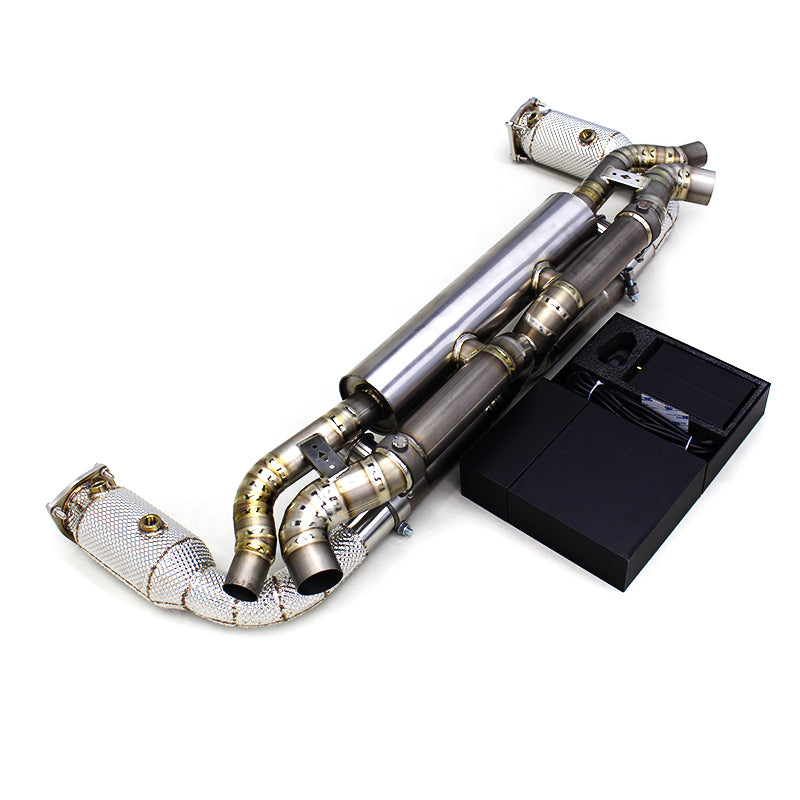 Supersport X Pipe Valved Titanium Valved Muffler System - Porsche 911 991/991.2 Turbo 2017-2019