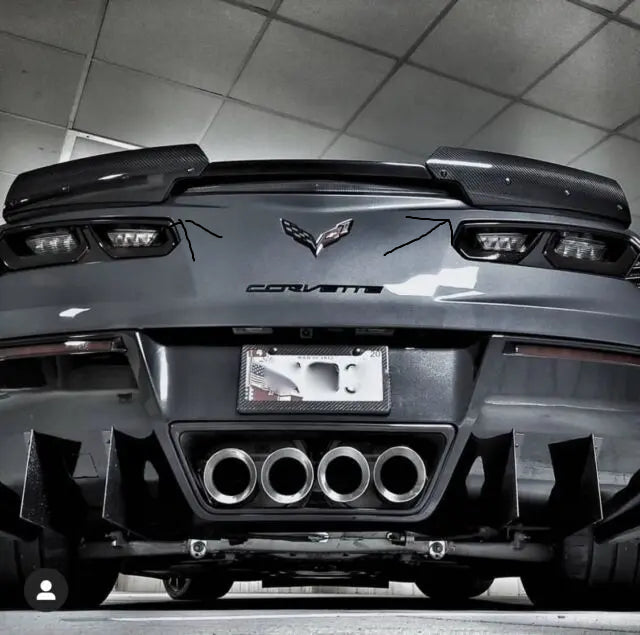 Carbon Fiber Rear Spoiler Wicker Bill - 15-19 C7 Corvette Z06 Grand Sport