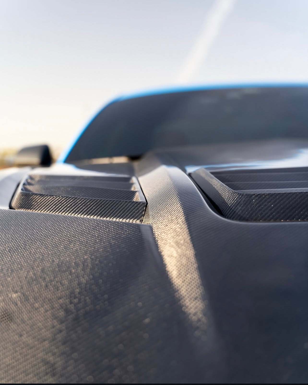 Carbon Fiber S Style Vented Front Hood Bonnet - Ford mustang 2024+