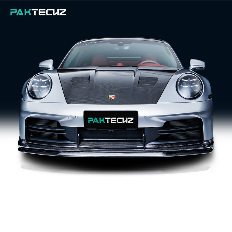 Paktechz Pre Preg Dry Carbon Fiber Front Lip - Porsche 911 992.2 Carrera 4 S 4S T