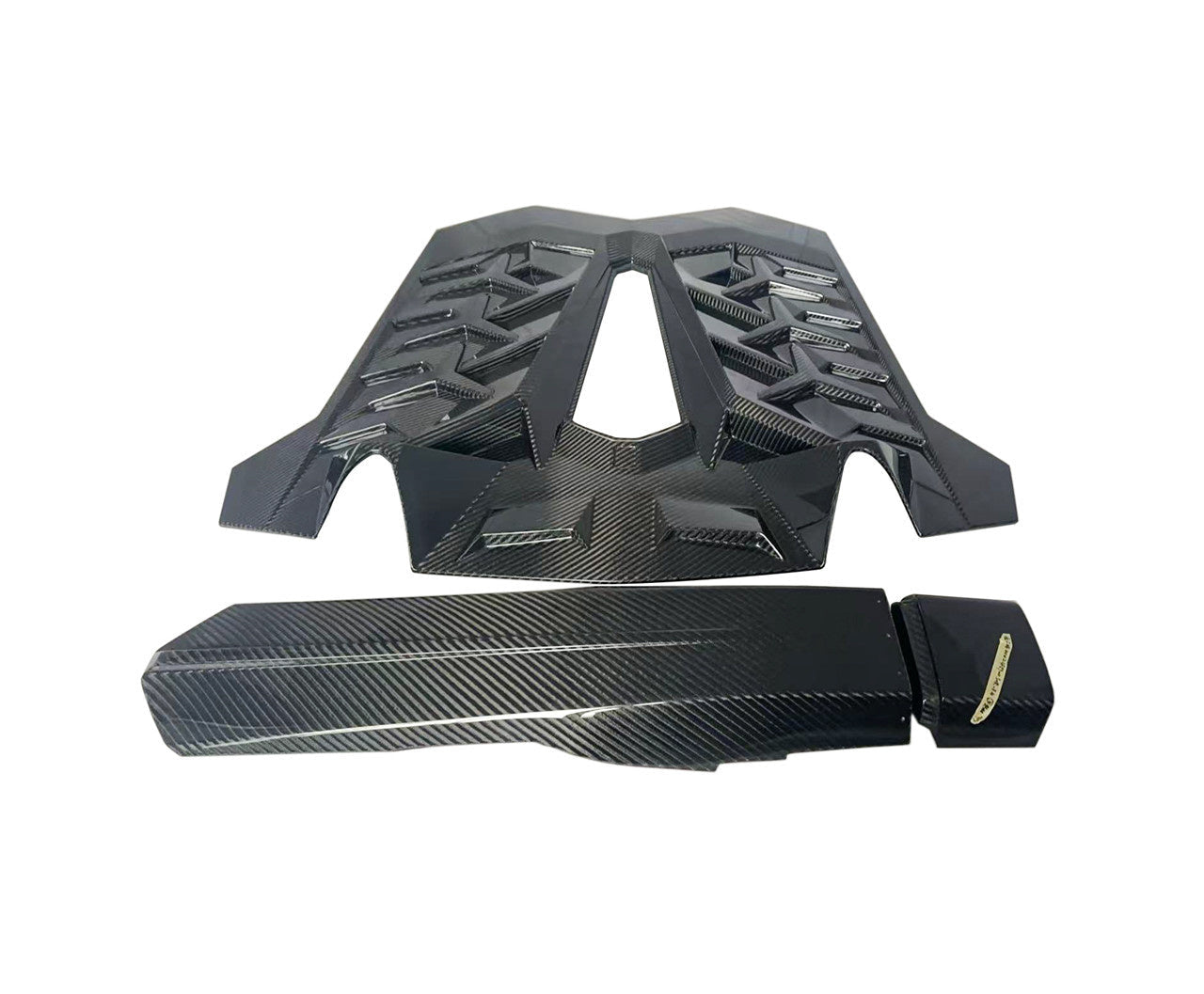 Carbon Fiber SVY Style Rear Wing with Engine Hood - 2011-2021 Aventador LP700 LP740 LP750 Coupe