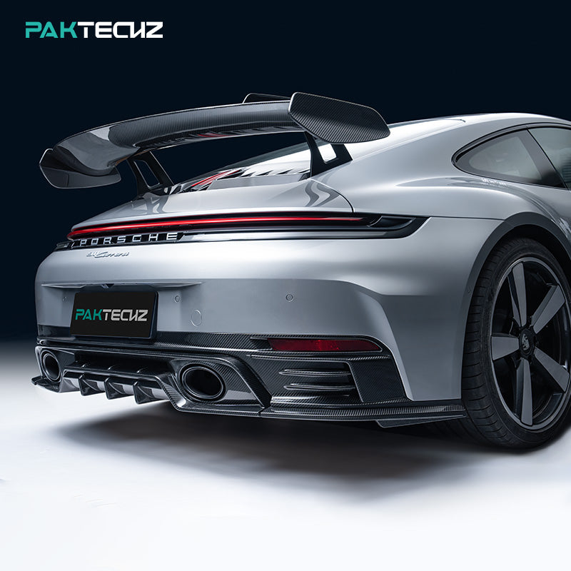 Paktechz Dry Carbon Fiber Upper Rear Diffuser for Porsche 911 992.2 Carrera S