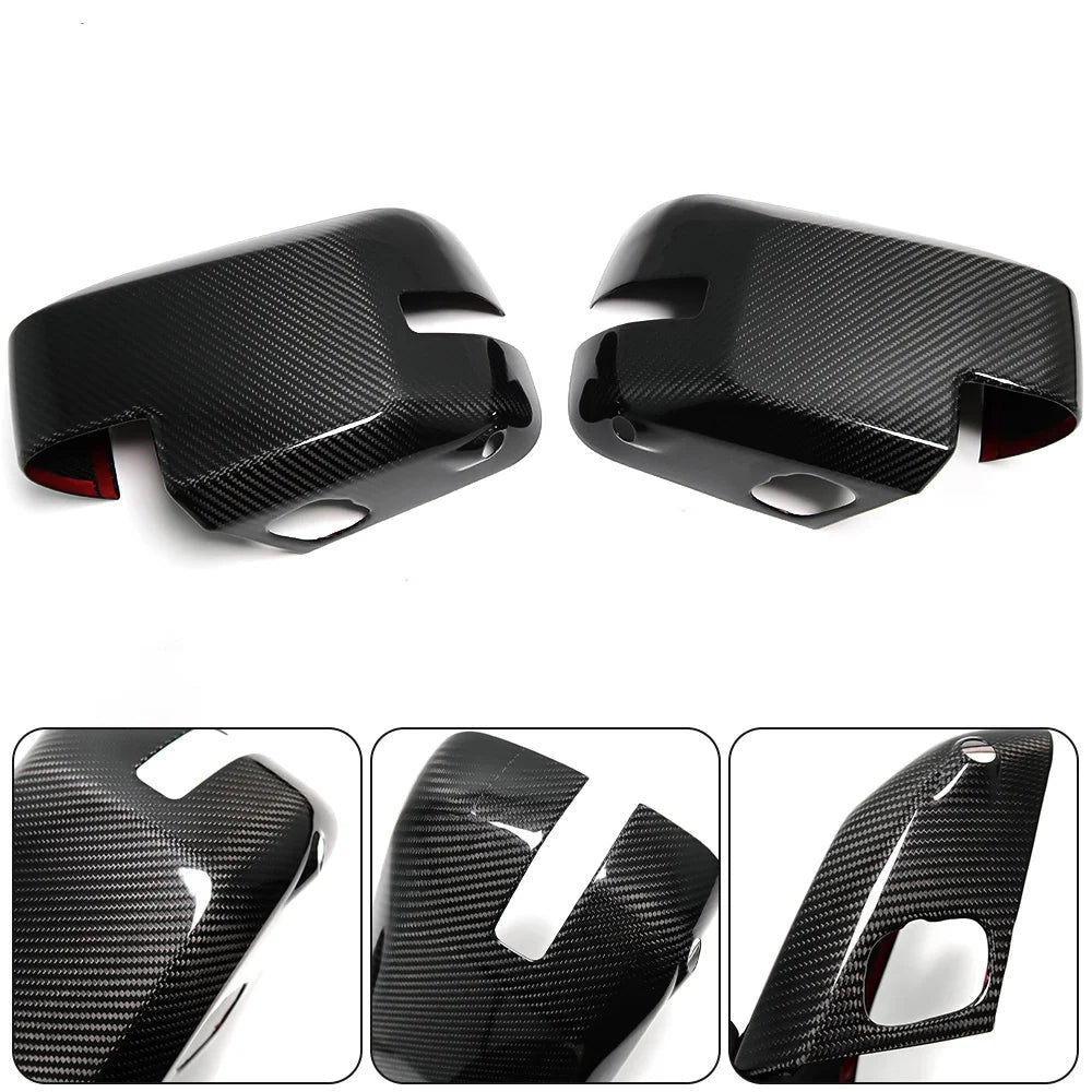 Carbon Fiber Rearview Mirror Cover Cap- Ford Bronco Raptor R Off-Road Outer Banks Pickup Truck 2021 2022 2023 2024