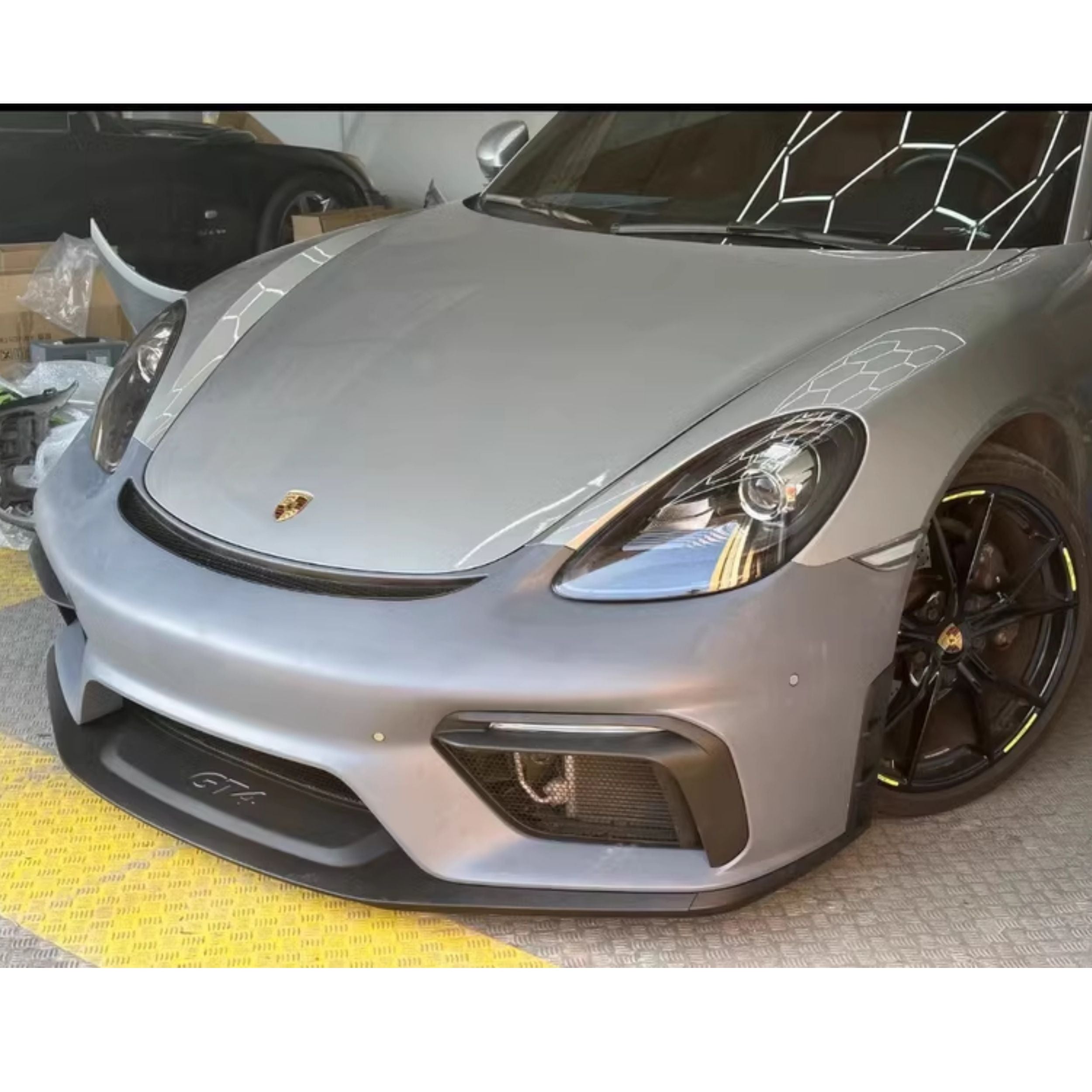 Porsche GT4 Style Front Bumper Upgrade Replacement -  2017-2025 Porsche 718 Boxster Cayman