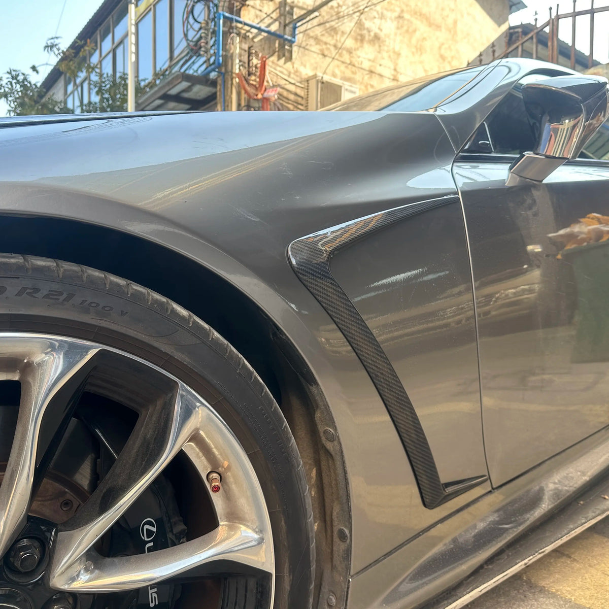 prepreg Carbon Fiber Side Fender Canards Trim - Lexus LC500 LC500H