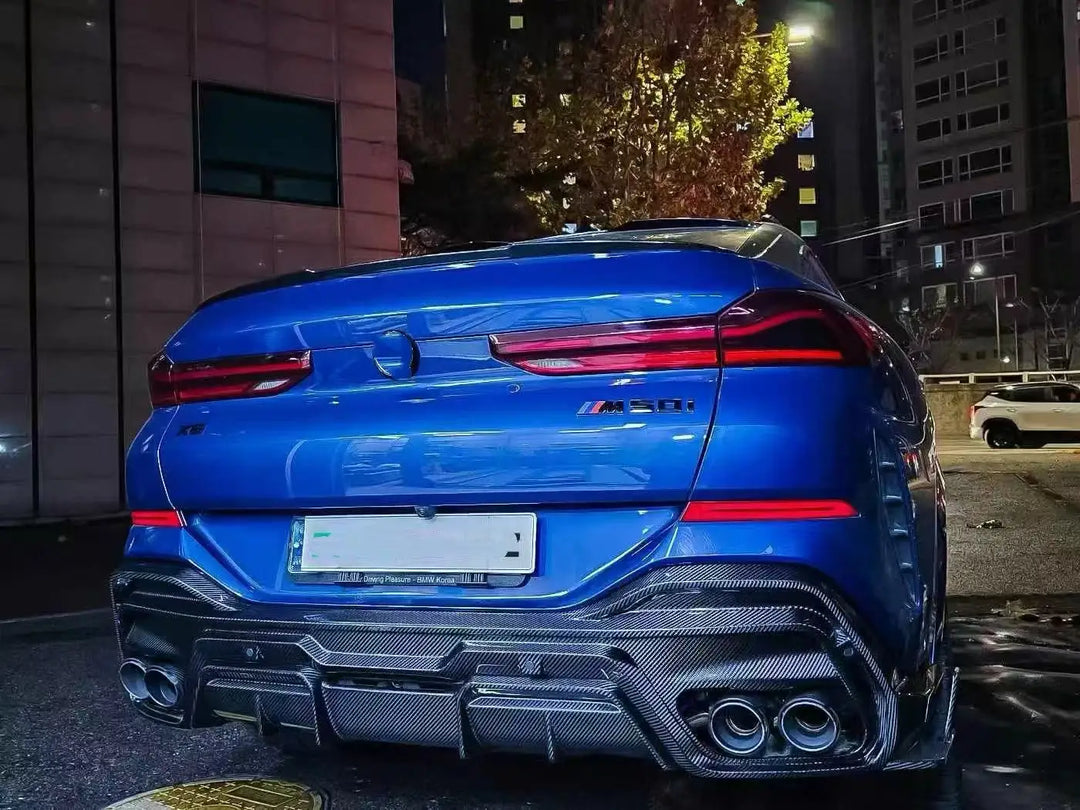 Dry Carbon Fiber PT Style Rear Diffuser - BMW X6 G06 2019 - 2024
