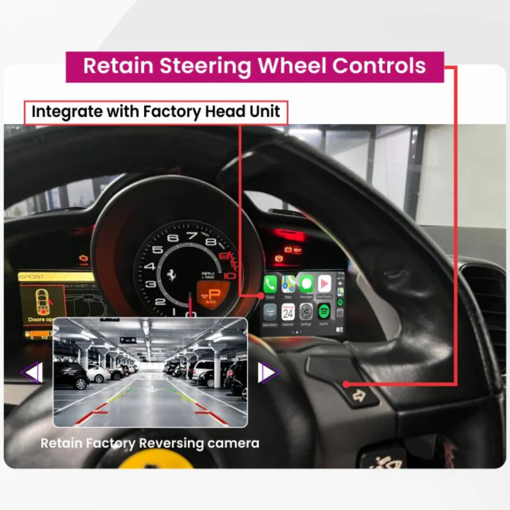 Wireless apple carplay and android auto Module California T / 488 /458/ F12 / F8 CarPlay