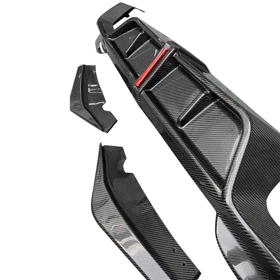 Carbon Fiber K Style Rear Diffuser w/ LED - BMW G01 X3 M Sport