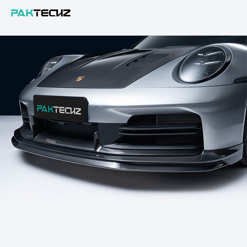 Paktechz Pre Preg Dry Carbon Fiber Front Lip - Porsche 911 992.2 Carrera 4 S 4S T