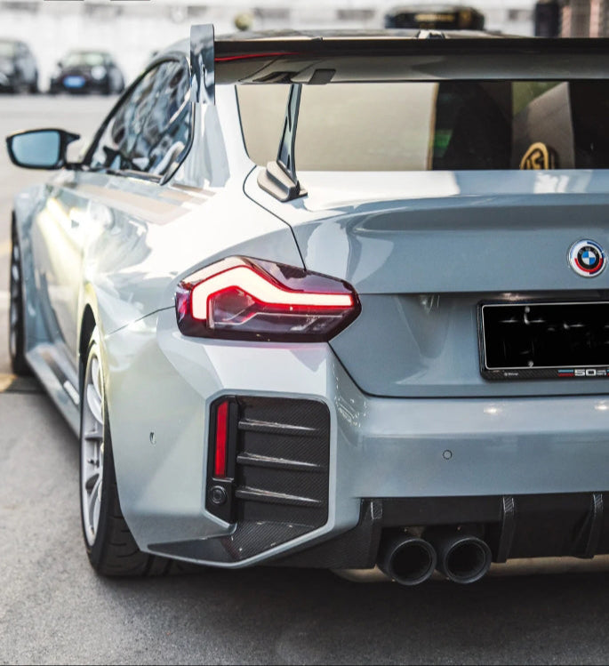 Prepreg Carbon Fiber V Style Rear Track Big Wing - BMW M2 G87 M3 G80 M4 G82
