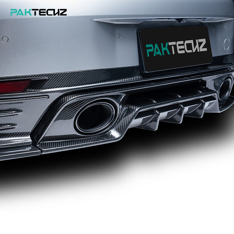 Paktechz Prepreg Carbon Fiber Lower Rear Diffuser - Porsche 911 992.2 Carrera S