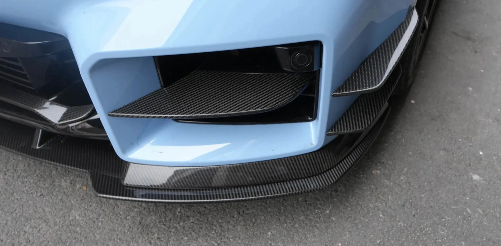 Dry Carbon Fiber Side Bumper Trims Air Vent Canards - BMW G87 M2