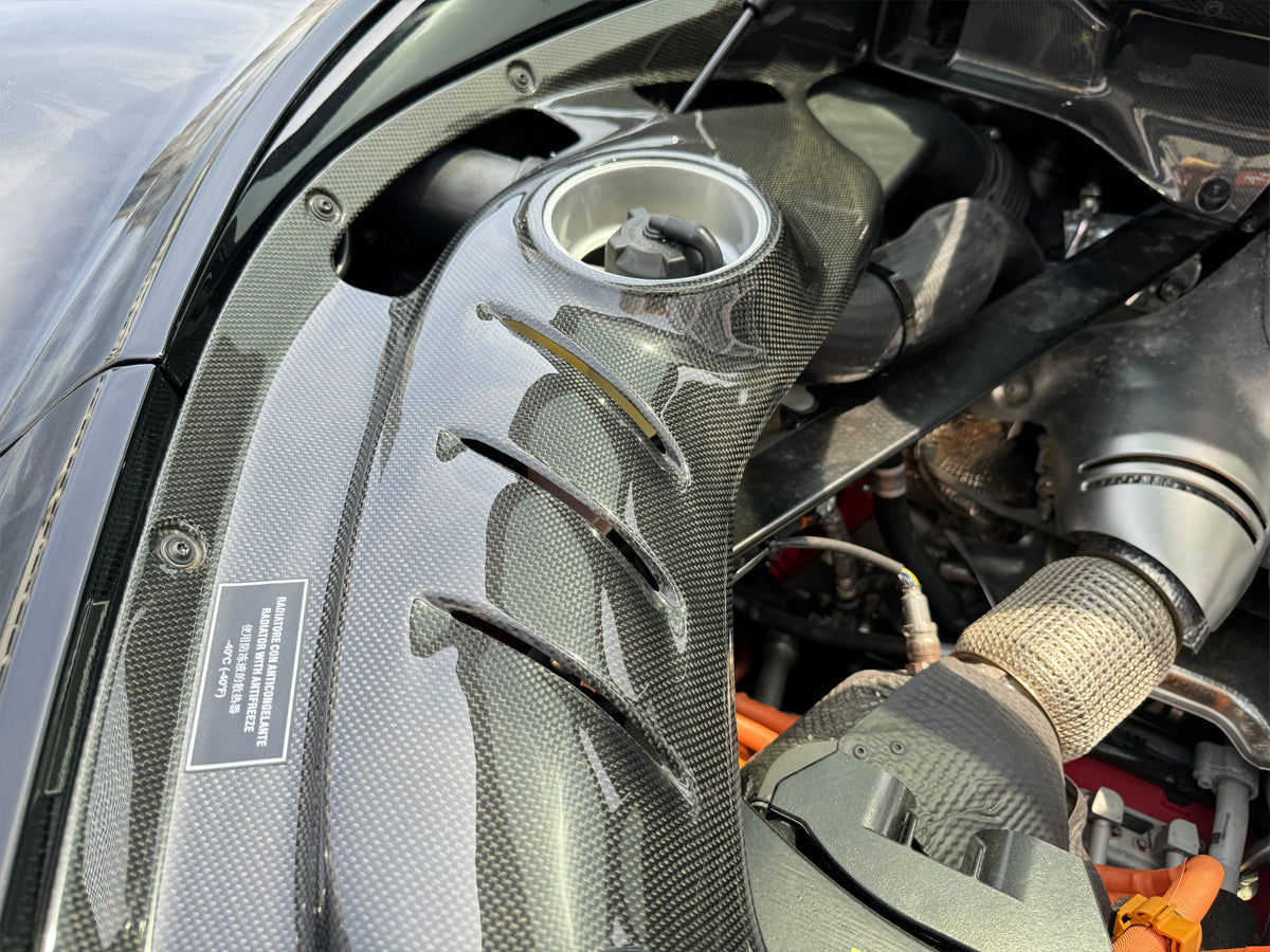 Dry Carbon Fiber Engine Bay Trim Kit Cover - Ferrari 296 GTB/GTS