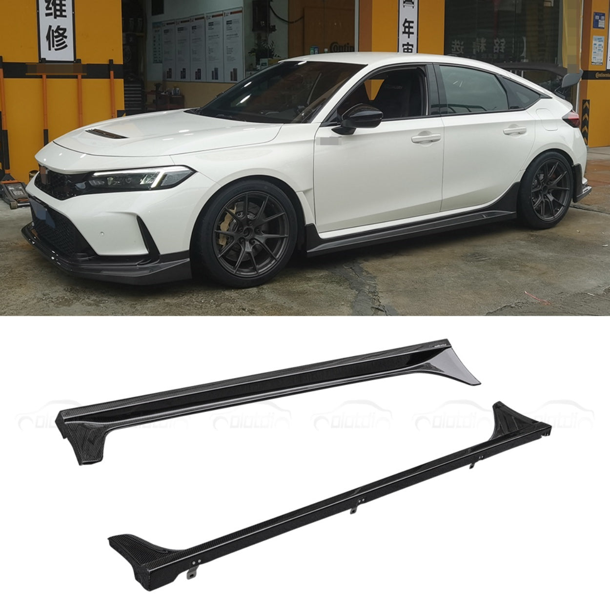 Carbon Fiber MU Style Side Skirts -  11TH FL5 Type R 2022+