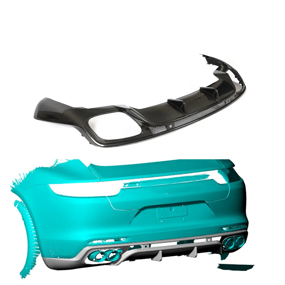 Carbon Fiber Rear Diffuser - Porsche Panamera 971 4S Hatchback 4-Door 2017-2019
