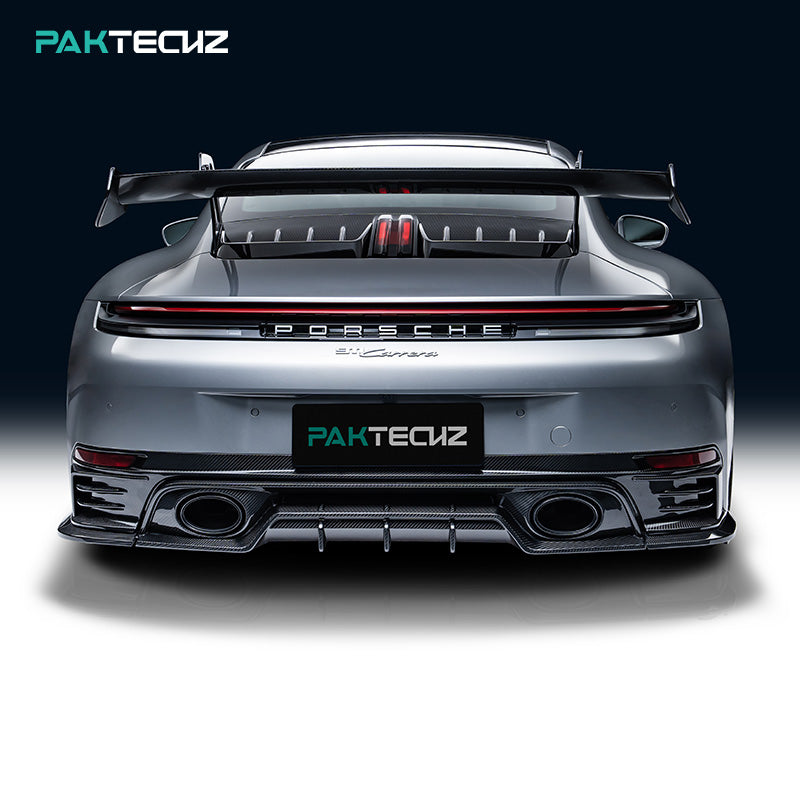 Paktechz Prepreg Carbon Fiber Lower Rear Diffuser - Porsche 911 992.2 Carrera S